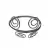 Brazalete espiral x4 PLATEADO