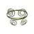 Brazalete espiral x4 DORADO