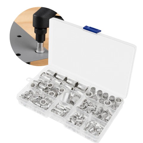 Kit com 165 Rebites de Rosca Interna M3 a M10 – Fixação Metálica com Alta Resistência - comprar online
