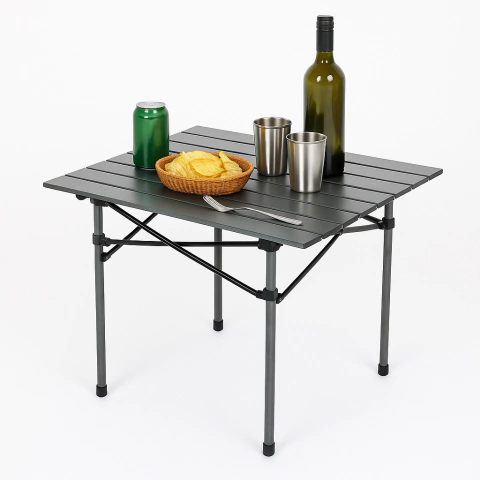 Mesa Dobrável de Acampamento Alumínio 53x50cm – Leve, Resistente, c/ Bolsa - comprar online