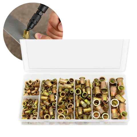 Kit Rebite Roscado Pop Nut M3 a M12 – 150 Peças Noll em Aço Galvanizado - comprar online