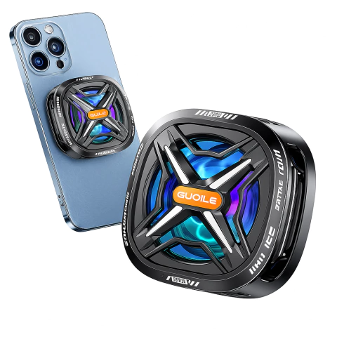 Radiador Magnético 2 em 1 para Celular com Display e RGB – Resfriamento Silencioso Gamer - comprar online