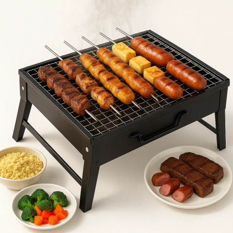 Churrasqueira Portátil Carvão Maleta Dobrável - Camping, Viagem - comprar online