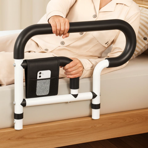 Barra De Apoio Grade De Cama Para Idosos Com Porta Objetos
