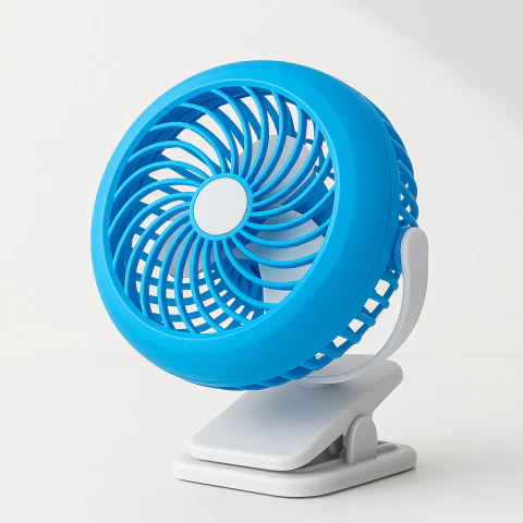 Mini Ventilador Portátil Recarregável – 3 Velocidades, Base de Apoio e USB-C - comprar online