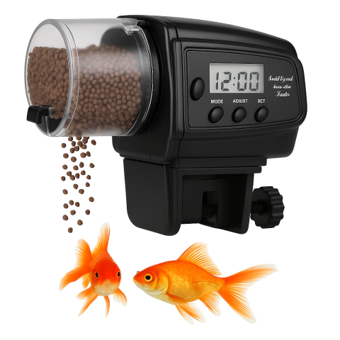Alimentador Automático de Peixes Digital – 4 Programações Diárias p/ Aquário - comprar online