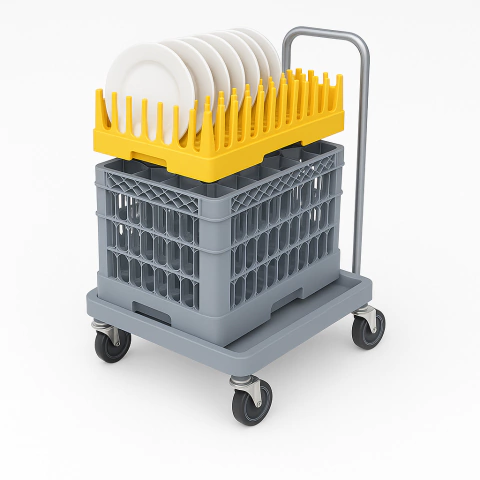 Carrinho para Racks Cambro – Camdolly Profissional até 159kg | Transporte Seguro e Higiênico - comprar online