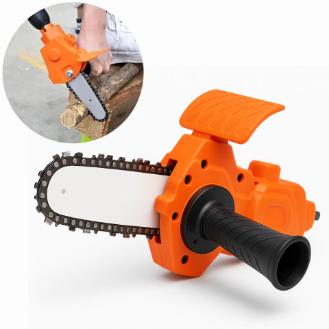 Adaptador Motosserra p/ Furadeira Elétrica – Corrente Estilo Alemão, Alça ABS e Corte de até 120mm - comprar online