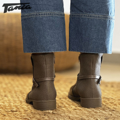 Bota Leci Taupe - Tania Calzados