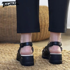 Sandalia Maitena Negra - Tania Calzados