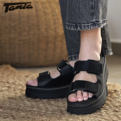 Sandalia Natalia Negra - Tania Calzados