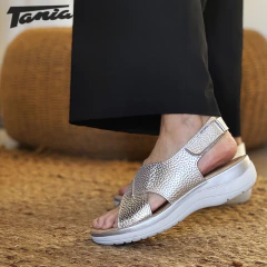 Sandalia Amely Plata Cruzada - comprar online