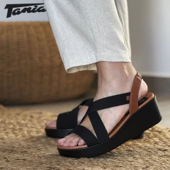 Sandalia Cecilia Negra - Tania Calzados