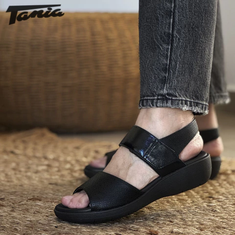 Sandalia Fascitis Negra Abrojo - comprar online