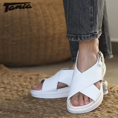 Sandalia Softstep Blanca Cruzada - tienda online