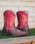 Bota Vilela infantil ref. 1300 café/vermelho