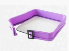 Molde Desmontable De Silicona Base Vidrio Antiadherente Color Violeta SILHOME