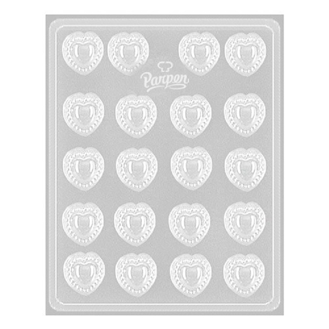 MOLDE PLACA 287 CORAZONES PERLADOS x20 - PARPEN