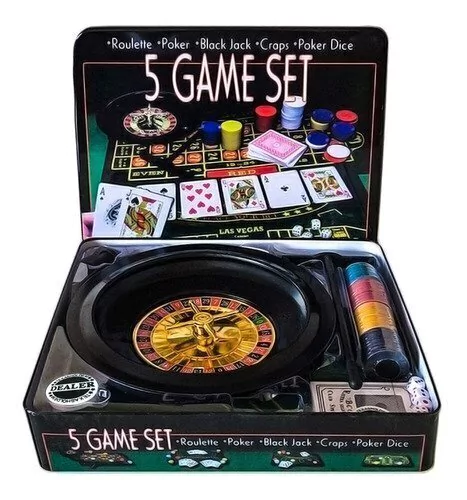 Multijuegos De Casino 5 Game Set Poker - Bisonte.