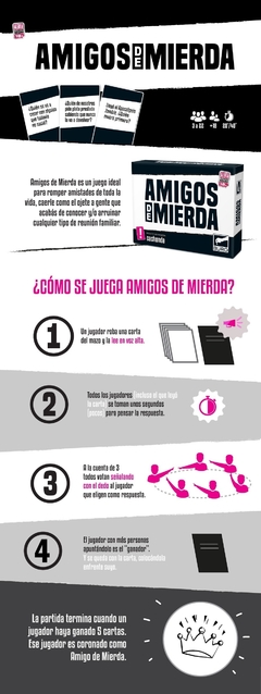 Amigos De Mierda 1 Y 2 Juego Cartas Para Previa - Buró De Juegos.
