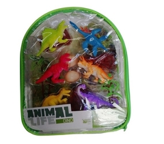 Animal Life Mochila Set X6 Dinosaurios - Isakito