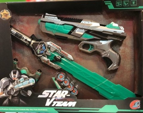 Set De Armas Espaciales x 3 Star- V Team - Juguetech.