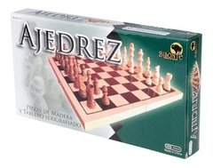 Ajedrez De Madera, Tablero de 22 Cm - Bisonte.