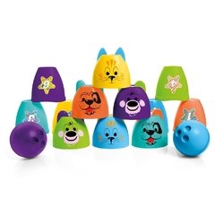 Imagen de Bolibichos Juego De Encastre y Bowling - Calesita
