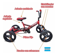 Cuatriciclo Grande Extreme a Pedal - Rodados kids en internet