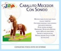 Caballo Mecedor Peluche Con Sonido - Jem - comprar online