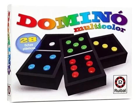 Domino Multicolor Juego De Mesa 28 Fichas - Ruibal.