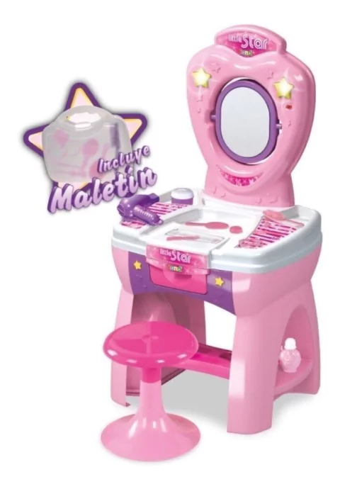 Tocador Little Star Con Luz y Valijita - Rondi