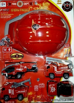 Kit Bombero Juguete Con Casco.