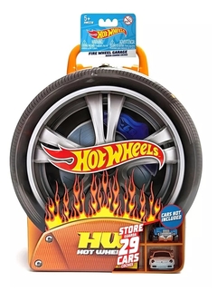 Hot Wheels Valija De Metal Guarda Autos Fire Wheel Garage