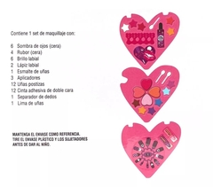 Set Maquillaje Infantil Desplegable En Corazón - Poppi. - Crawling