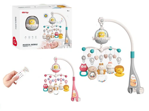 Movil Musical Con Control Remoto y Proyector - Pixel Kids