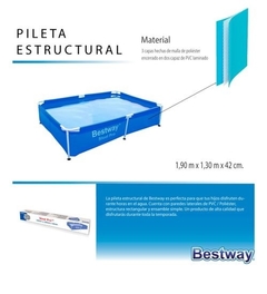 Pileta Estructural Rectangular 190cm x 130 cm - Bestway - comprar online