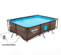 Pileta Estructural Rectangular 3.07 x 2.11 x 81cm Simil Rattan - Bestway - comprar online