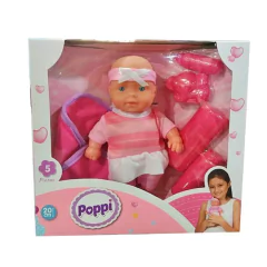 Poppi Bebe 20 CM Con 5 Accesorios.