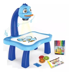 Mesa Didáctica Con Proyector De Dinosaurio C/ Luz Accesorios.