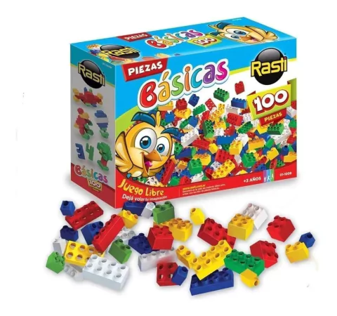 Bloques Para Armar Kit 100 Piezas Básicas - Rasti.