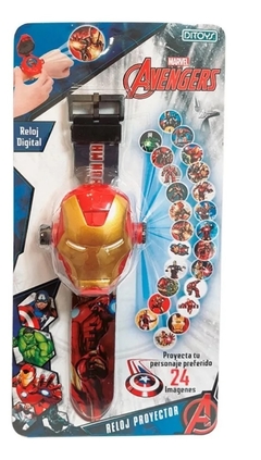 Reloj Con Proyector Marvel Avengers 24 Imagenes - Ditoys. en internet