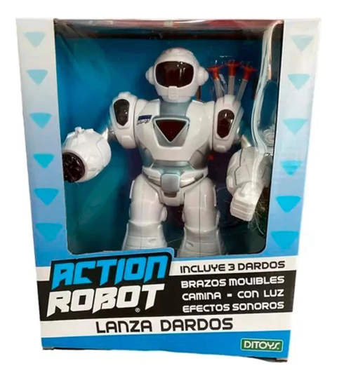 Action Robot Lanza dardos con Luz y Sonido - Ditoys.