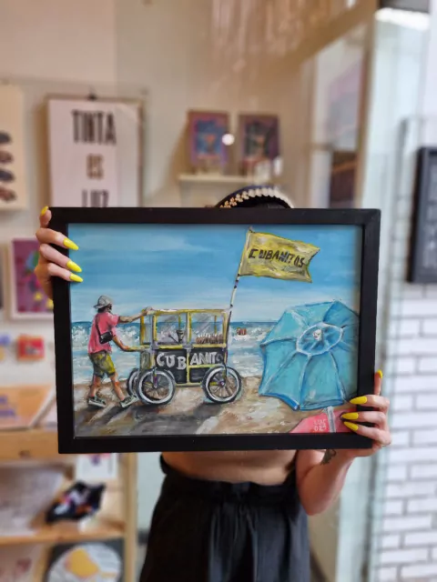 Obra Original "A los cubanitos" Luc Mogni