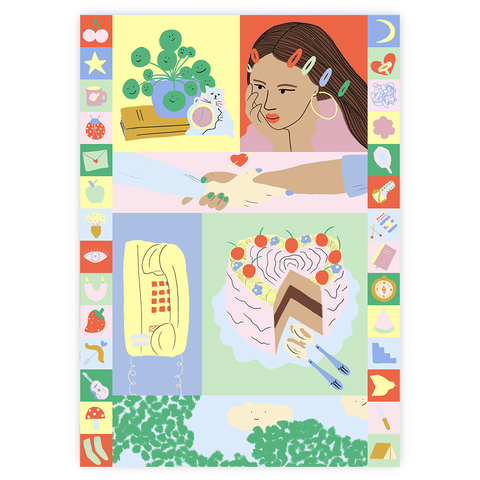Print “Llama a una Amiga” Magdalena Rivarola
