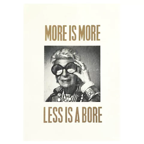 Afiche "More is more" Imprenta Rescate