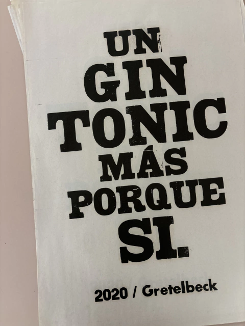 Afiche "Gin tonic" 1989 en internet