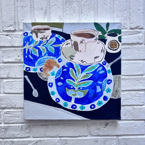 Obra original ¨Té en lo de Susana¨ Camila Desimone - comprar online