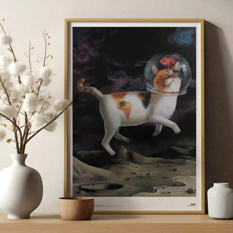 Print "Gato Astronauta" Jaki Charrúa - comprar online