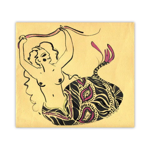 Obra original ¨Sirena con Lazo¨ María Wright